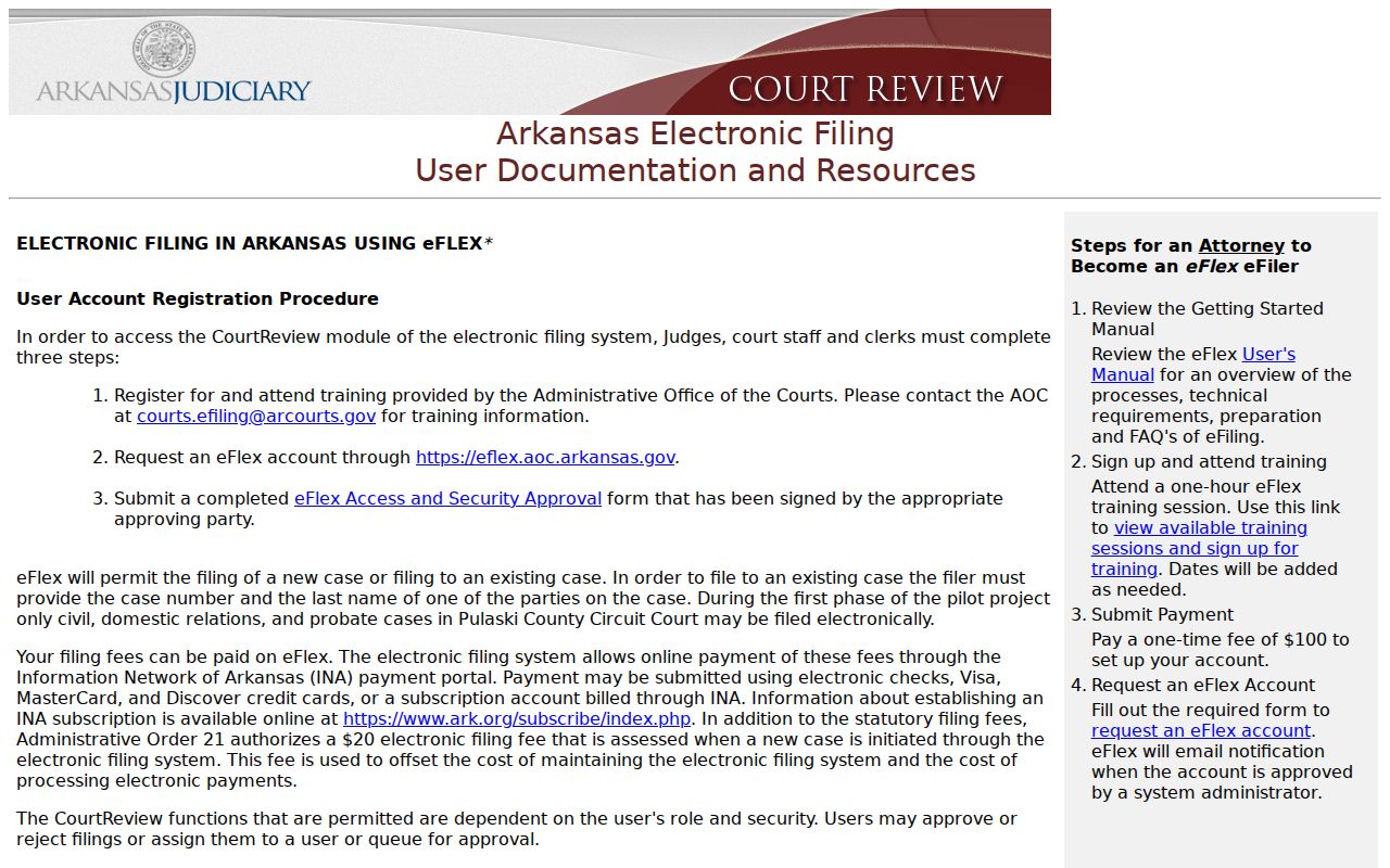 Prairie County court records eFlex clerk and CourtReview resources
